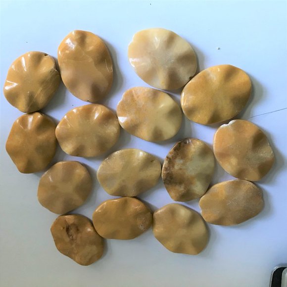 Craft supply  15 genuine stones beads large ( the NEcklace is NOT included) - Picture 1 of 2